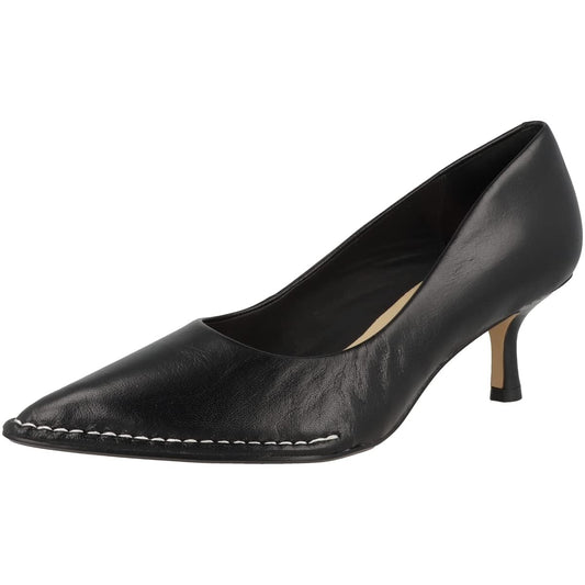 Clarks Women's Black Leather Court Shoes 