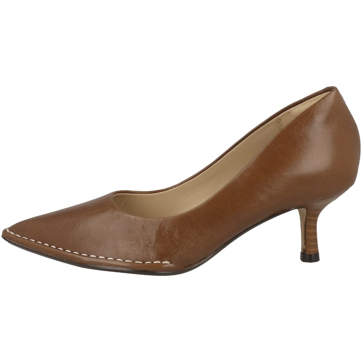 Clarks Women's Tan Leather Court Shoes 