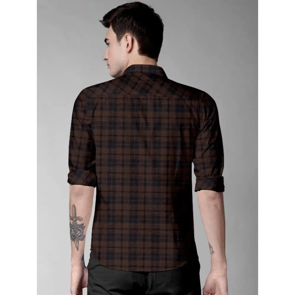 Classic Cotton Checked Casual Shirts for Men 