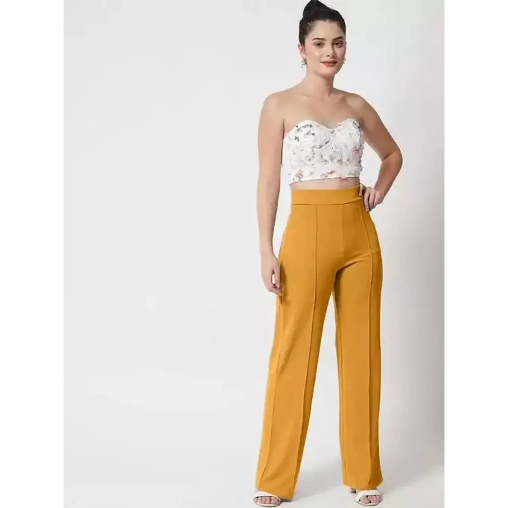 Classic Cotton Lycra Solid Trouser for Women 