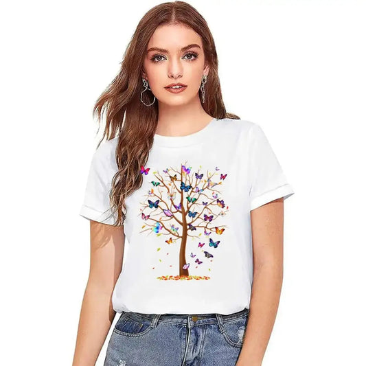 Classic Polyester Printed Tshirt for Women 