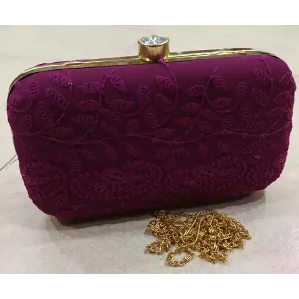 Classy Fabric Embroidered Clutches for Women 