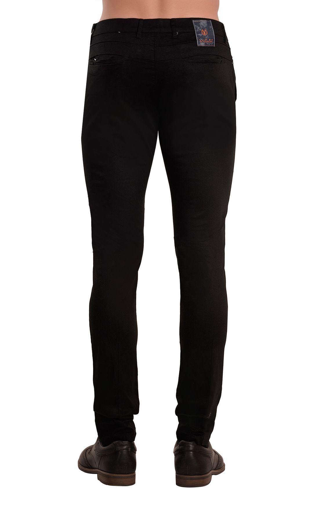 Cotton Solid Slim Fit Casual Trouser 