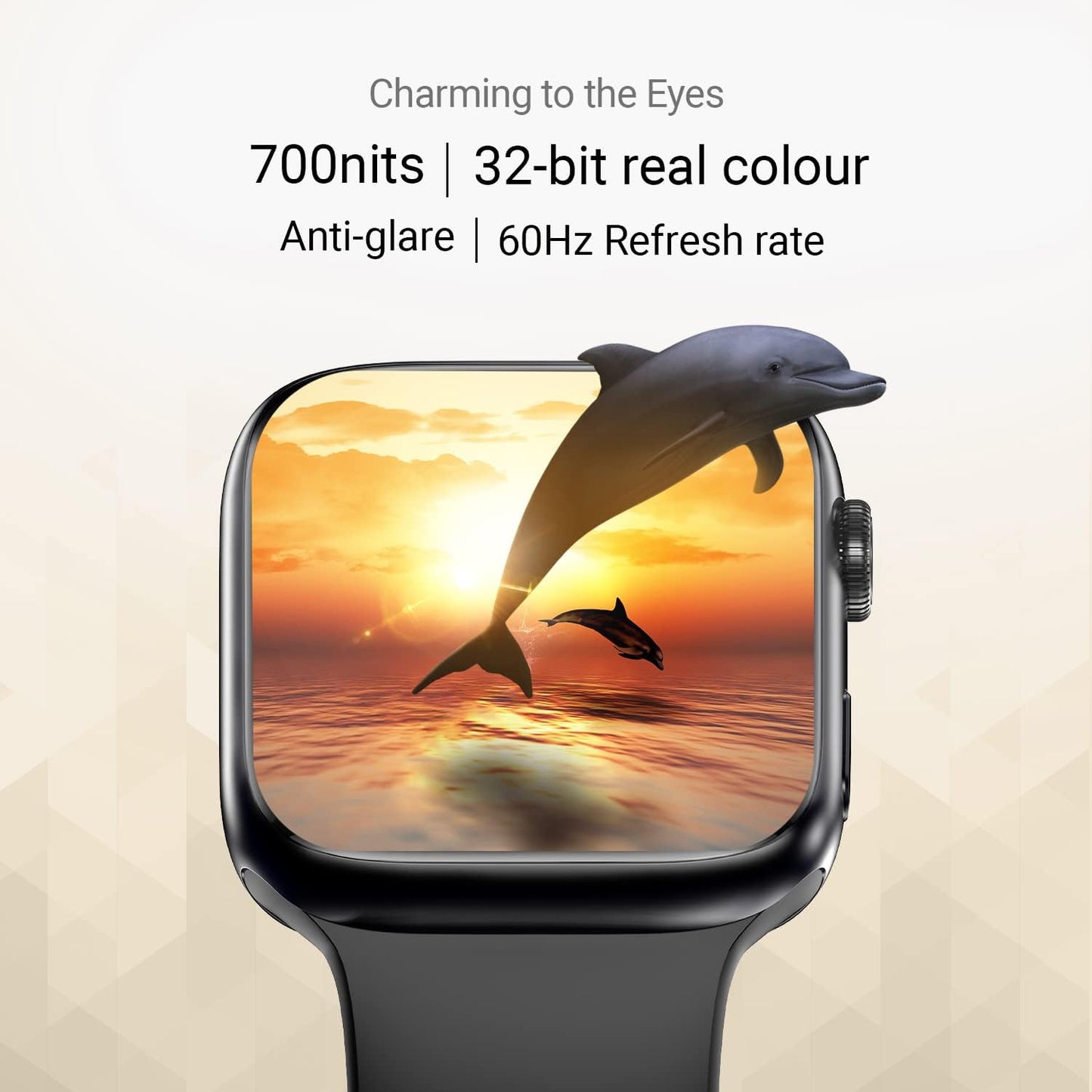 CrossBeats Newly launched Ignite S5 Advanced AI ENC BT Calling Smart watch, 1.96” Super AMOLED Anti-Glare Screen, Always on Display, SnapCharge™ Calculator, 500+ Watch Faces, AI Health Feature (Black) 