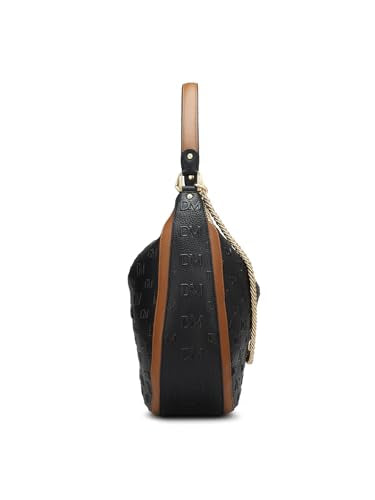 Da Milano Genuine Leather Black Hobo Bag (00317OL) (Medium) 