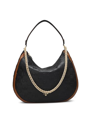 Da Milano Genuine Leather Black Hobo Bag (00317OL) (Medium) 