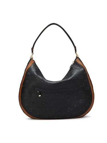 Da Milano Genuine Leather Black Hobo Bag (00317OL) (Medium) 