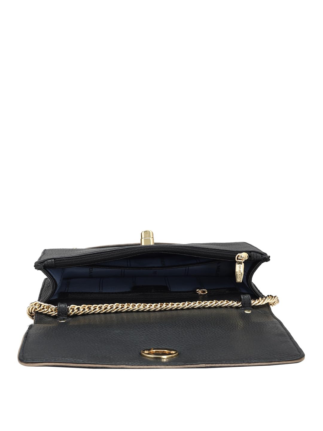 Da Milano Genuine Leather Black Ladies Sling Bag (LSB-01096) 