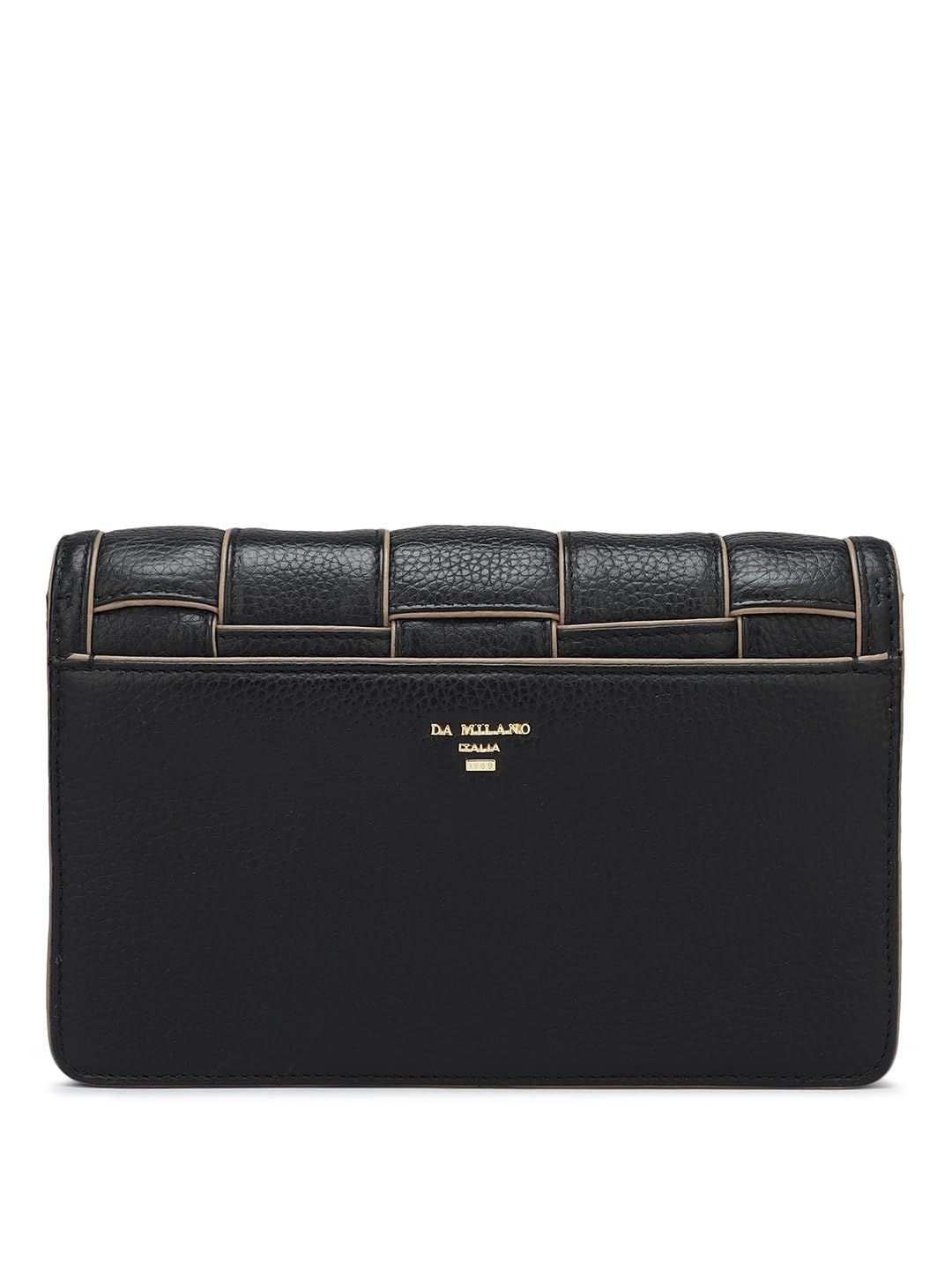 Da Milano Genuine Leather Black Ladies Sling Bag (LSB-01096) 