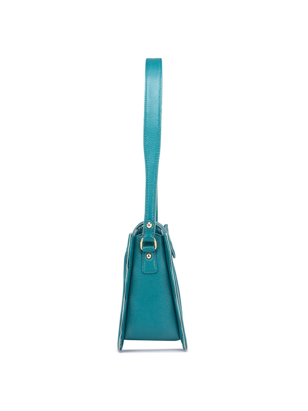 Da Milano Genuine Leather Blue Ladies Bag 