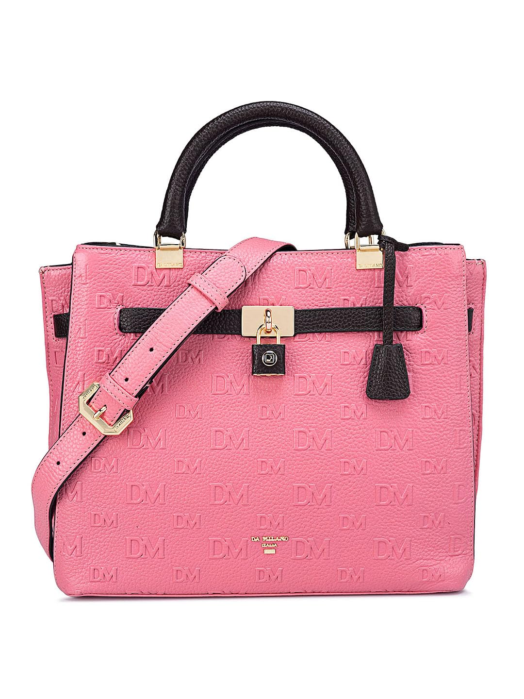 Da Milano Genuine Leather Pink Ladies Bag 