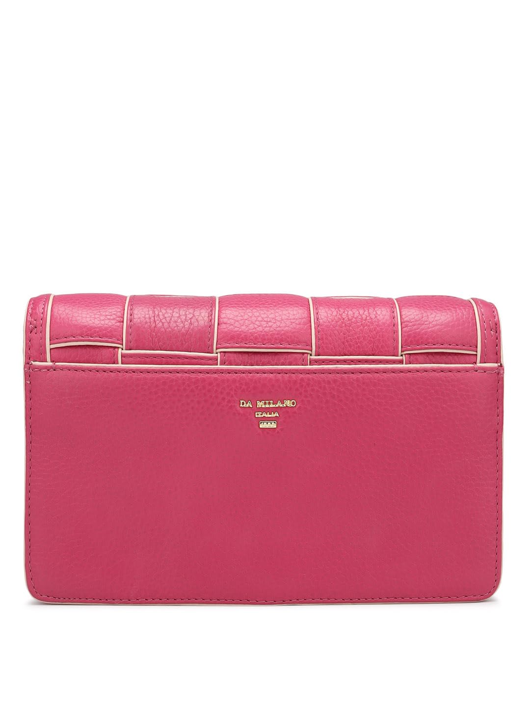 Da Milano Genuine Leather Pink Ladies Sling Bag (LSB-01096) 