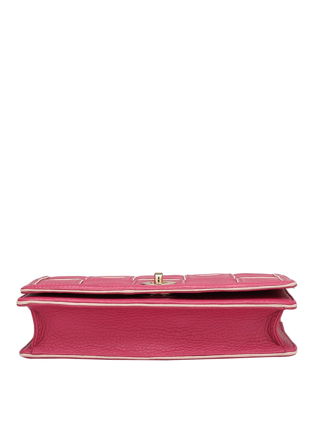 Da Milano Genuine Leather Pink Ladies Sling Bag (LSB-01096) 