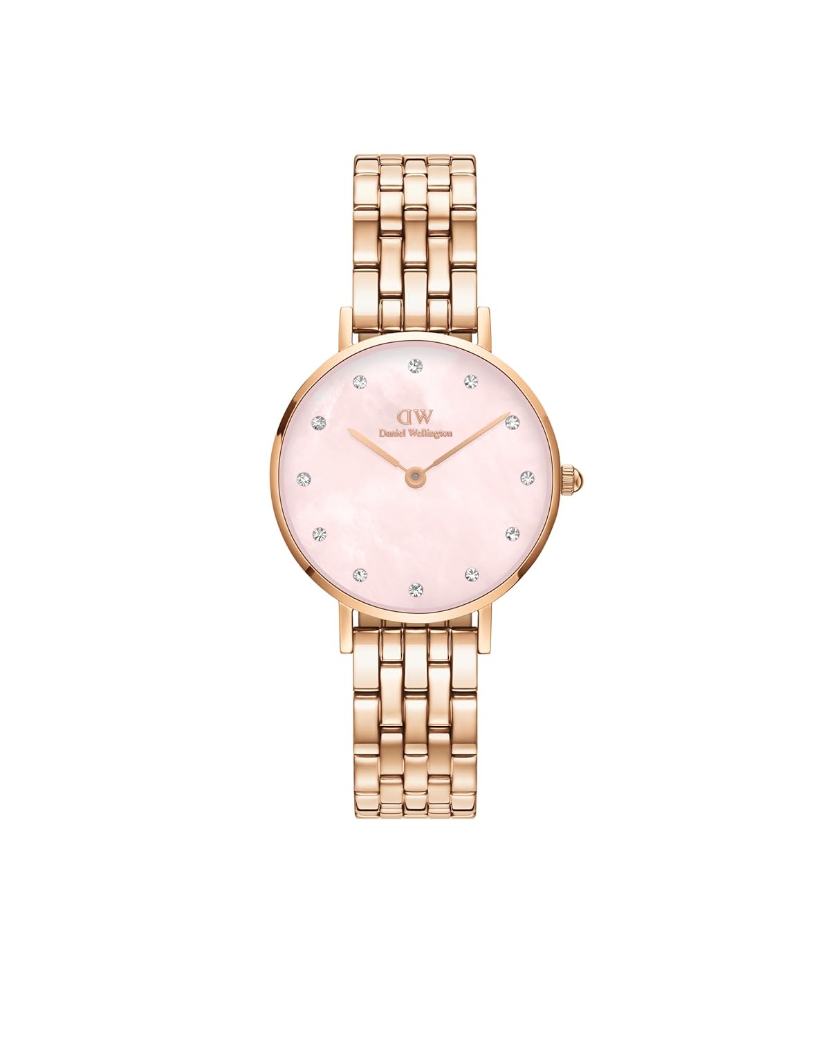 Daniel Wellington Petite Lumine 28 5-Link Pink Women Analogue Watch 