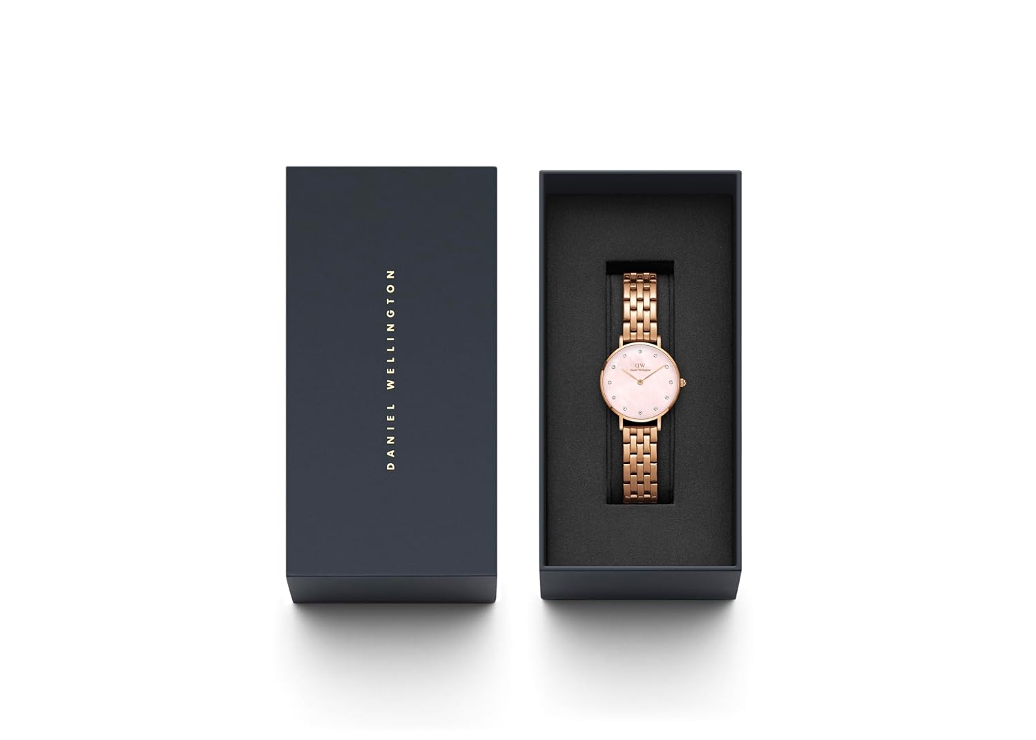 Daniel Wellington Petite Lumine 28 5-Link Pink Women Analogue Watch 