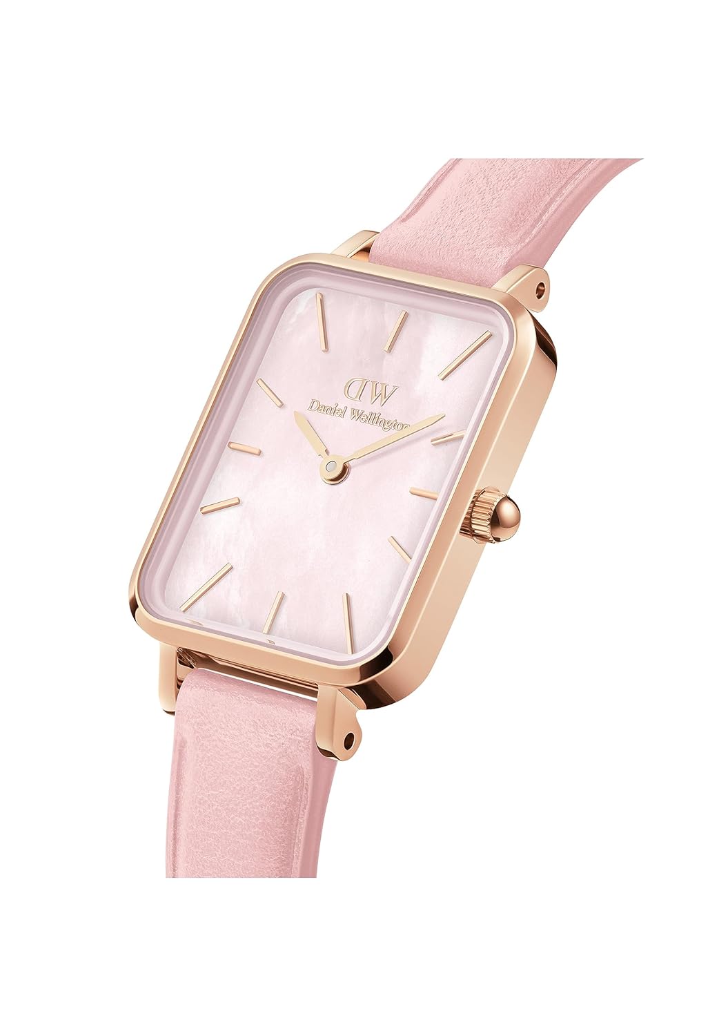 Daniel Wellington Quadro Cherry Blossom Pink Women Analogue Watch 