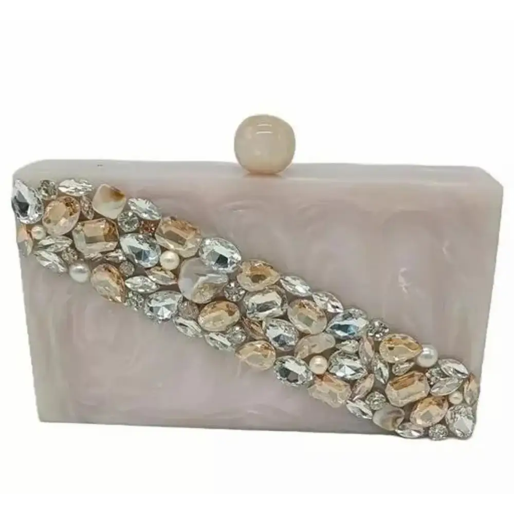 Designer Heavy Studded and Patch done on Clutch for Party Look Rexine Clutches (Free size) 