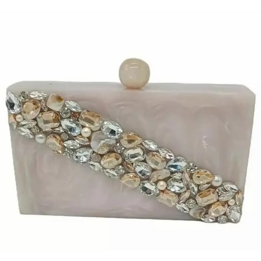 Designer Heavy Studded and Patch done on Clutch for Party Look Rexine Clutches (Free size) 