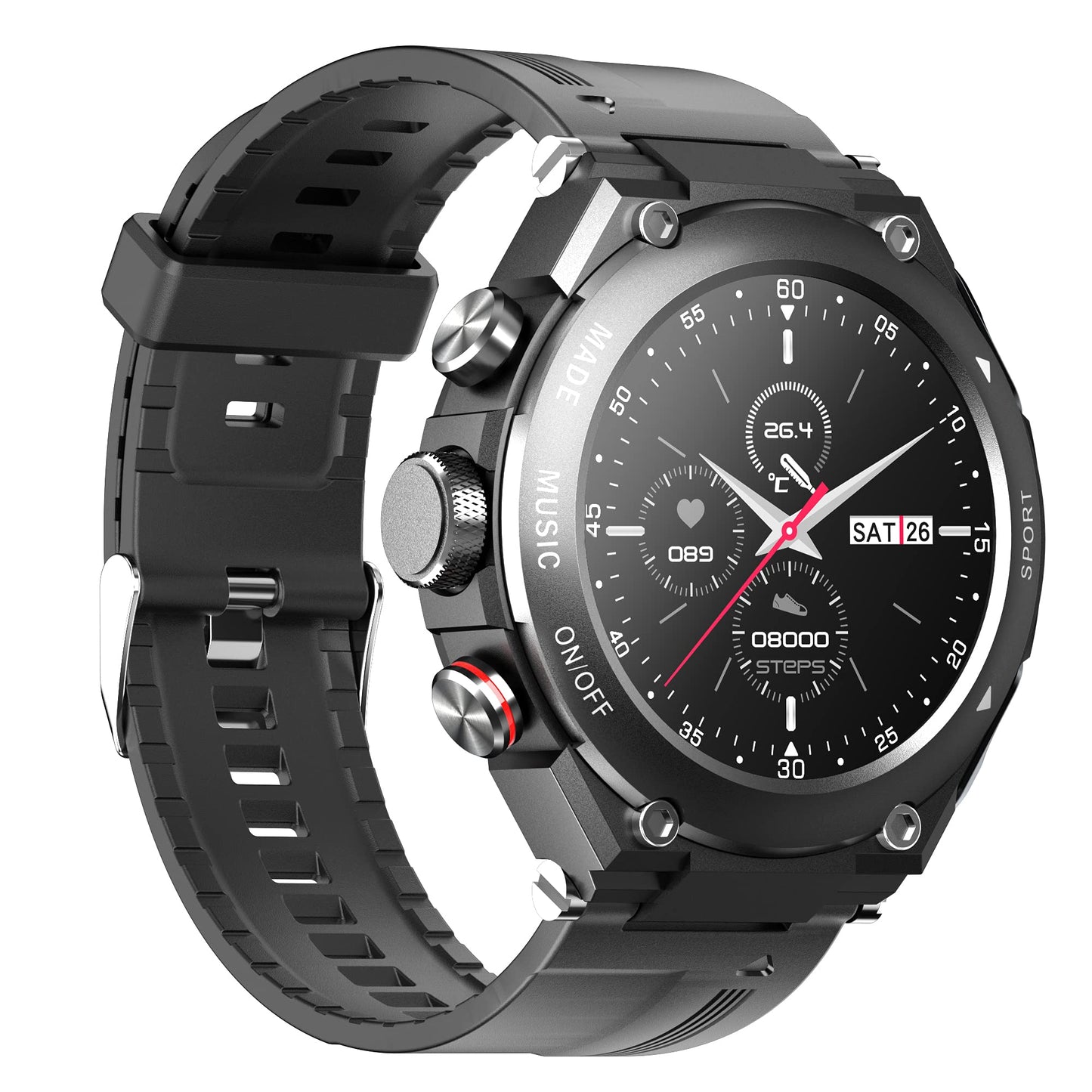 Desong Smart Watch with Earbuds 3 in 1 Round Fitness Tracker 1.28inch Smartwatch for Men Answer/Make Call Speaker Recording Sleep Monitor Sports Smart Watch Long Time Standby SaumyasStore