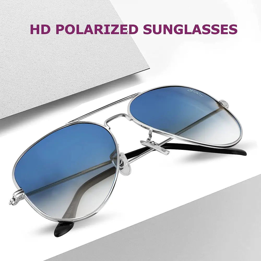 ELEGANTE Classic HD Polarized Aviator Sunglasses for Men & Women