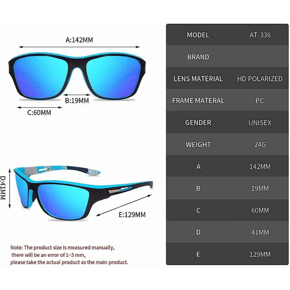 ELEGANTE UV Protected Polarized Sports Sunglasses for Men Driving Cycling  Fishing Cricket Sunglasses (Blue Mirrored)