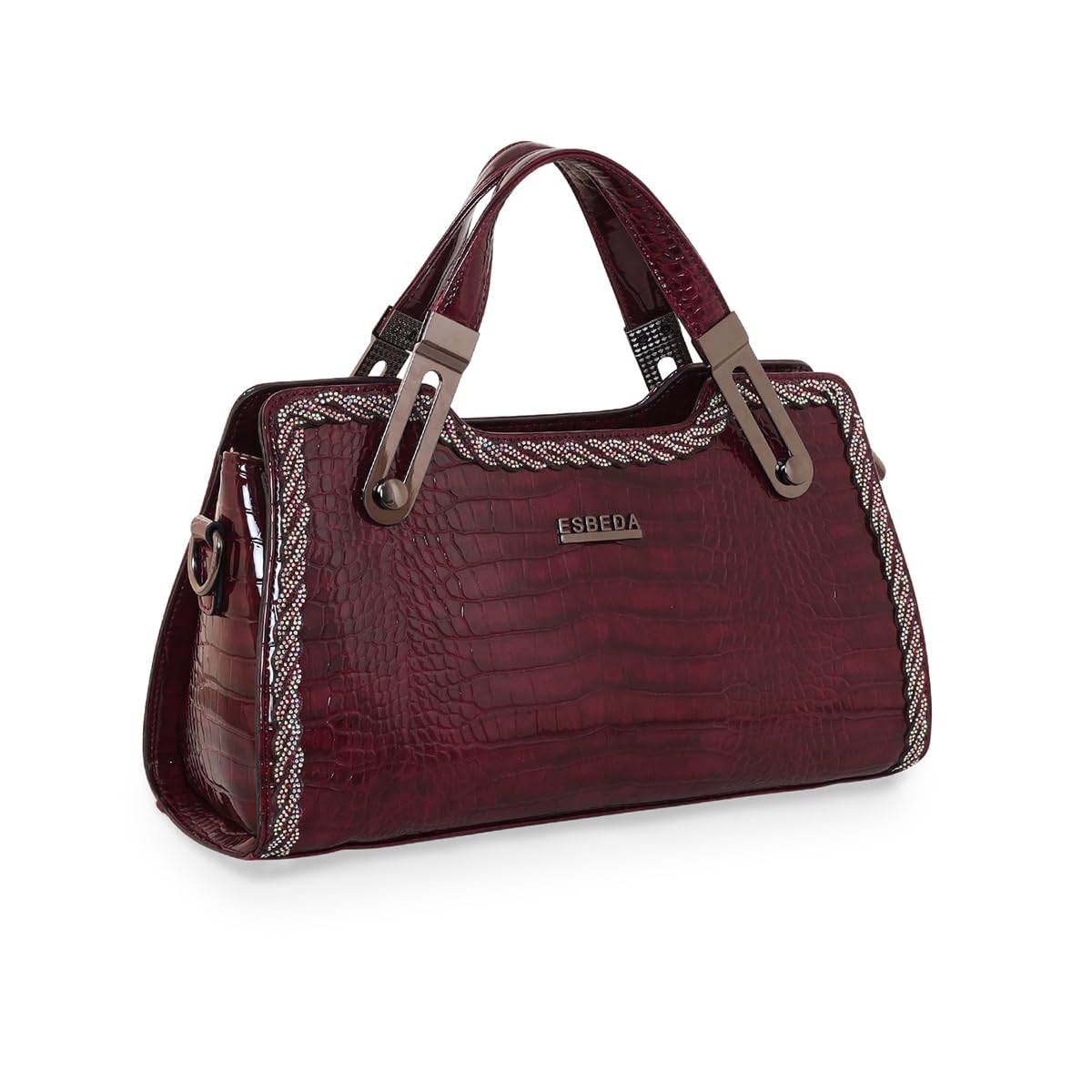 Buy ESBEDA Green Color Croco Pattern office Handbag For Women at Amazon.in