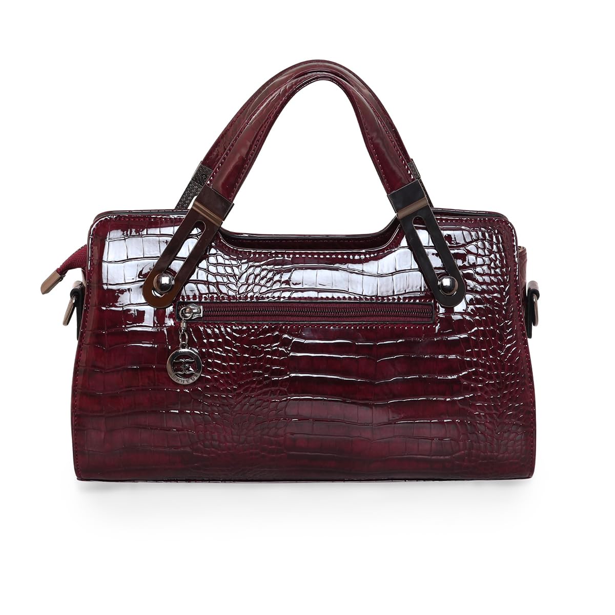 ESBEDA Black - Grey Color Printed Pattern Crocodile Texture Handbag For  Women