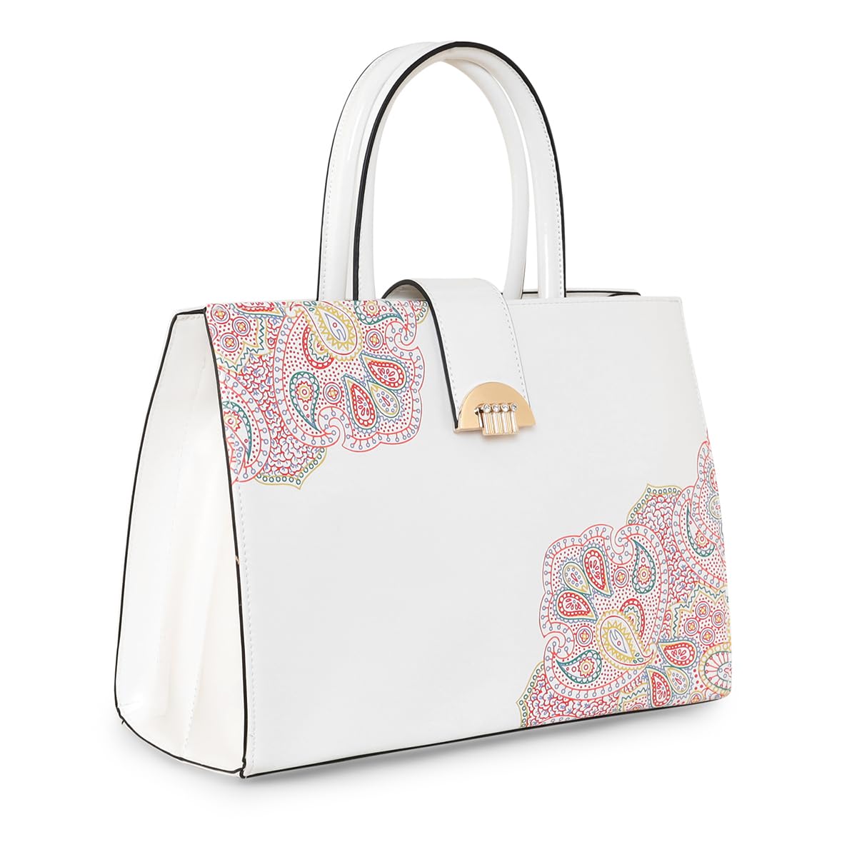 ESBEDA White Color Ruby Graphic Print Handbag For Women 173