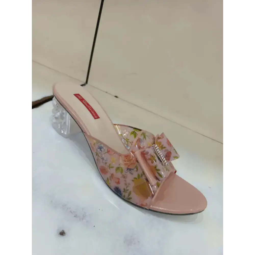 Elegant Peach Plastic Sandal For Women 