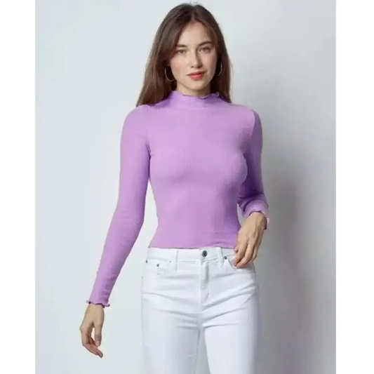 Elegant Purple Lycra Top For Women 