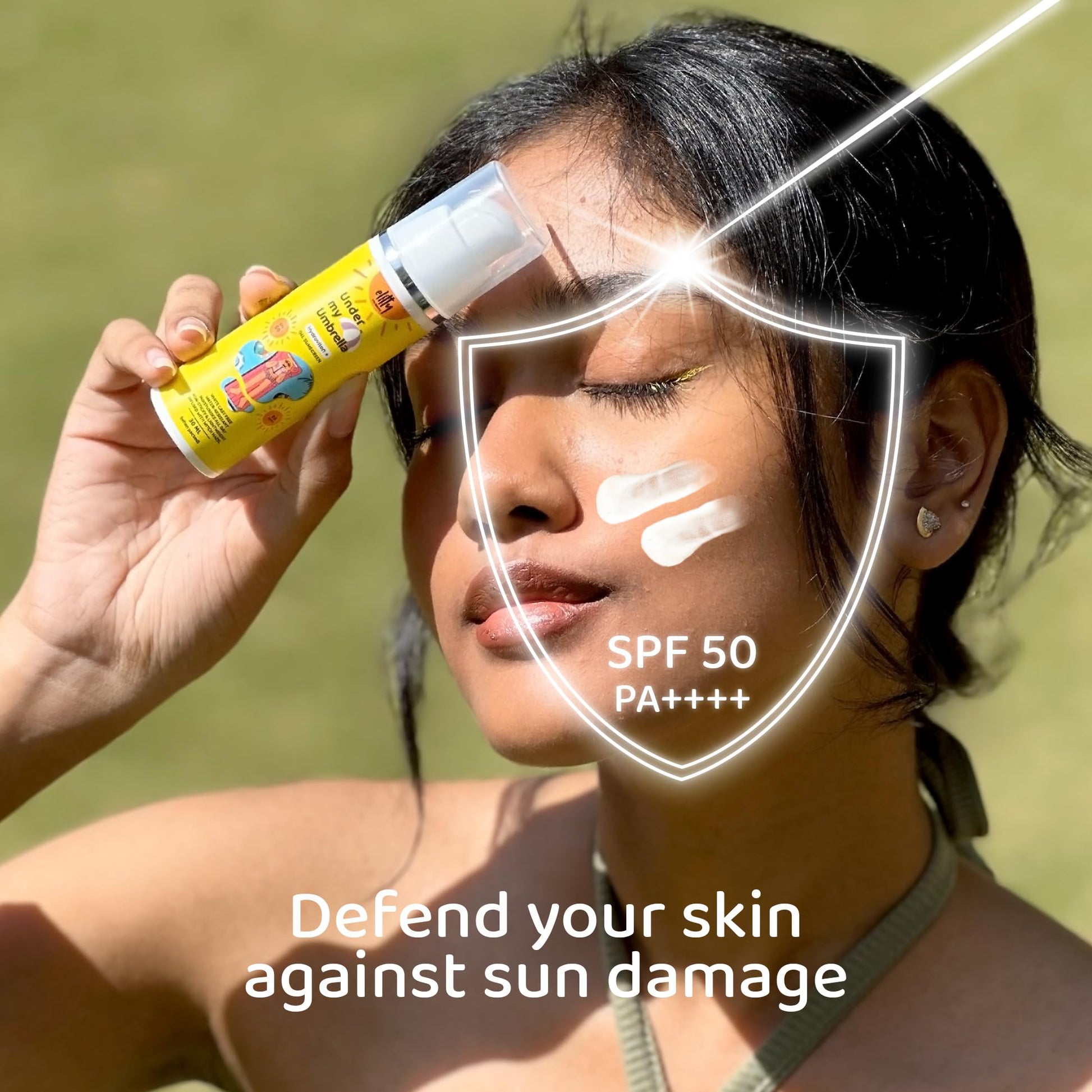 Elitty Under My Umbrella Gel Sunscreen for Women with SPF 50, P++++ | No White Cast, Non Sticky Suncreen 30 gm, Transparent & Lightweight, Water & Sweat Resistant 