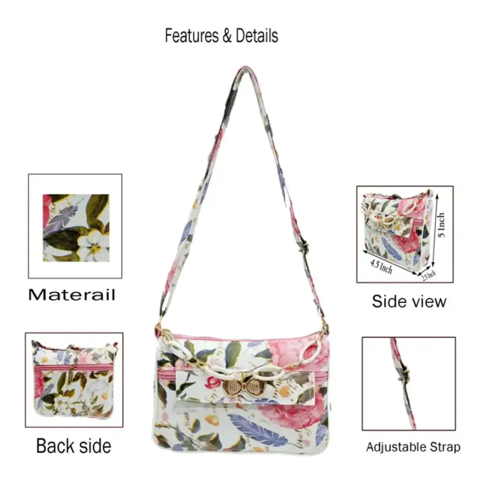 Esmoda reg; Womens Broxa Flap Over Sling Bag | Ladies Purse Handbag | Crossbody Sling Strap 