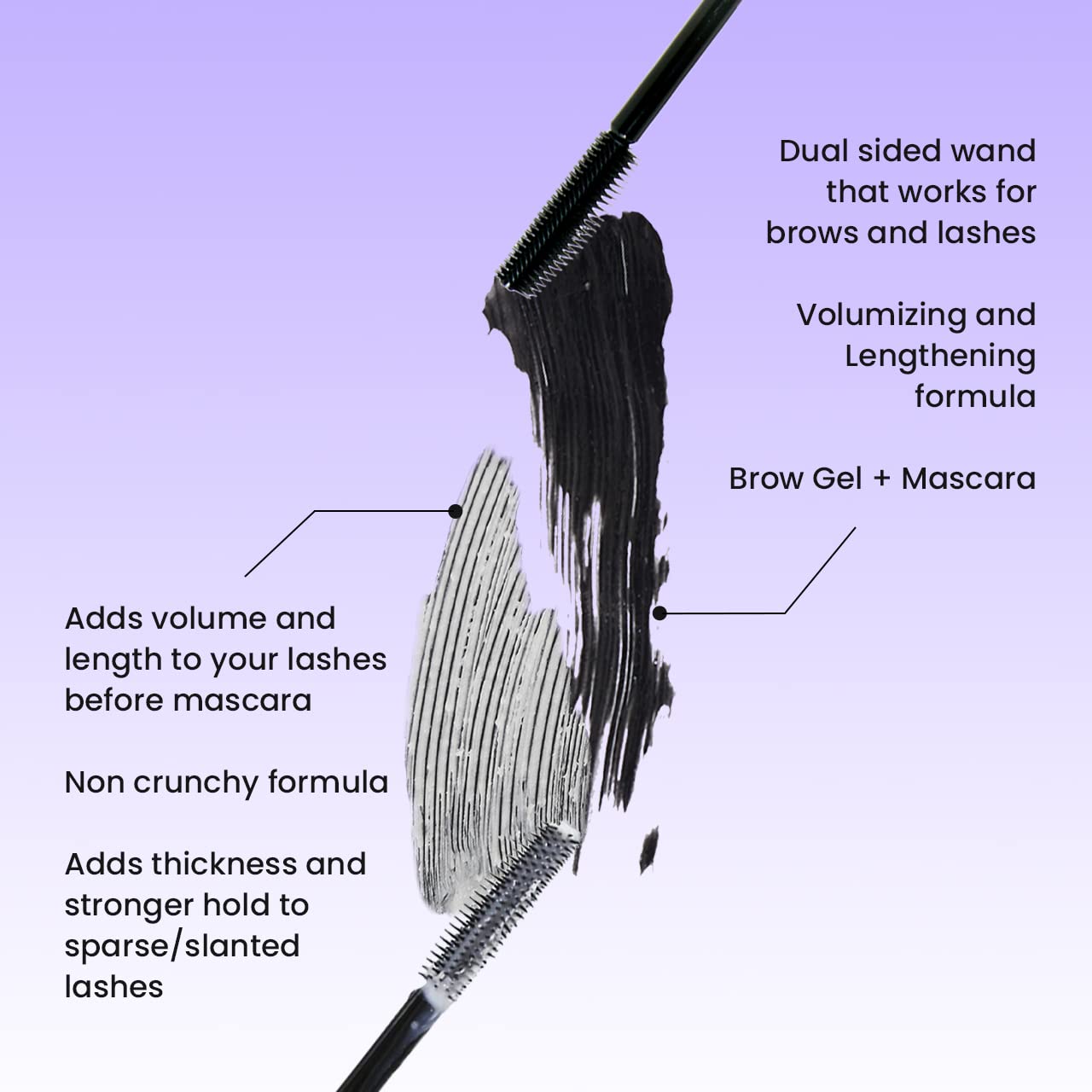 FAE Beauty Extreme Volume Combo for Lashes & Brows | Buildable Formula | Base Coat Primer For Mascara With Dual Lash Mascara & Brow Gel | Volumising 2-in1 Formula | Vegan SaumyasStore