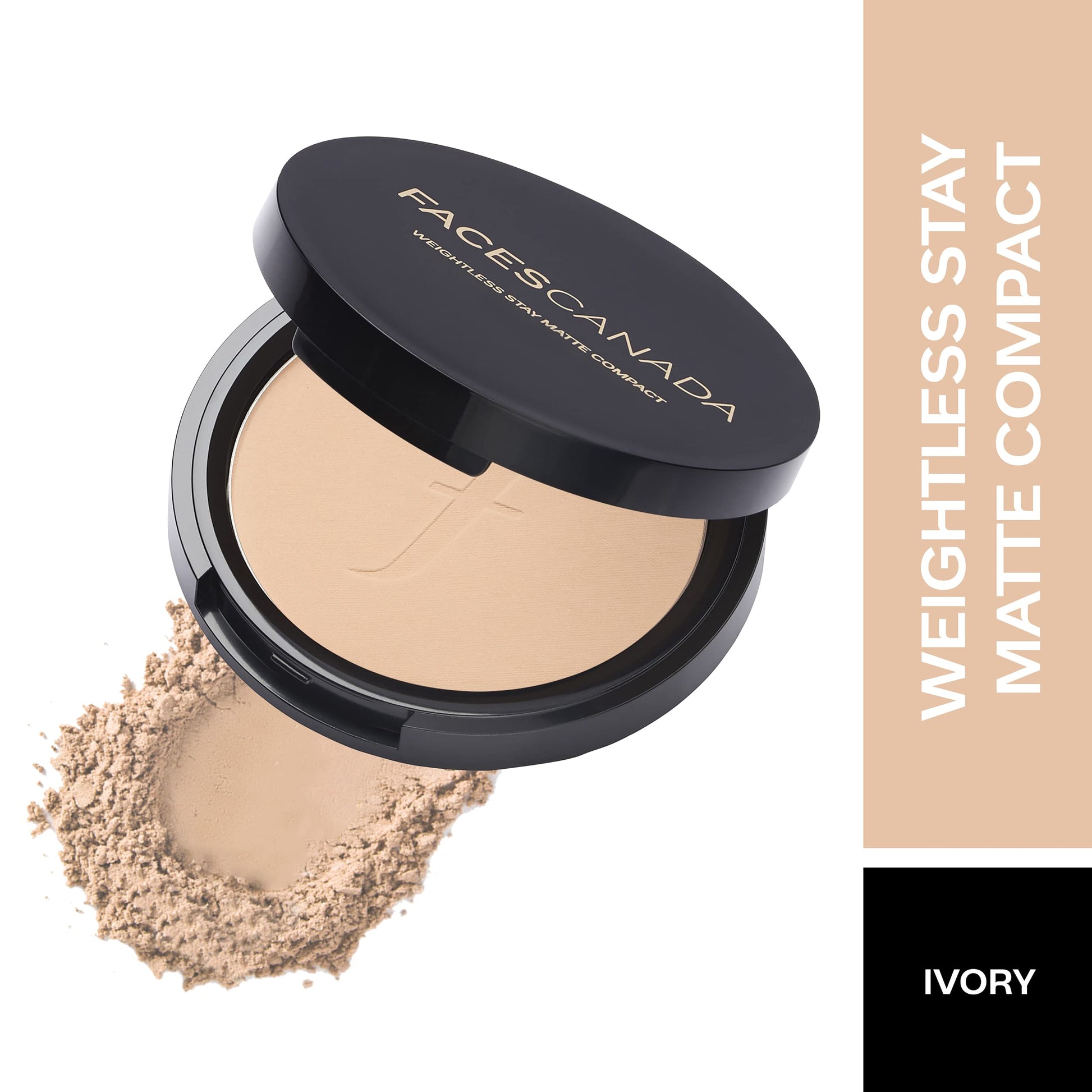 Faces Canada Weightless Matte Compact SPF 20, Ivory 9gm & Faces Canada Weightless Matte Compact SPF 20, Beige 9gm 
