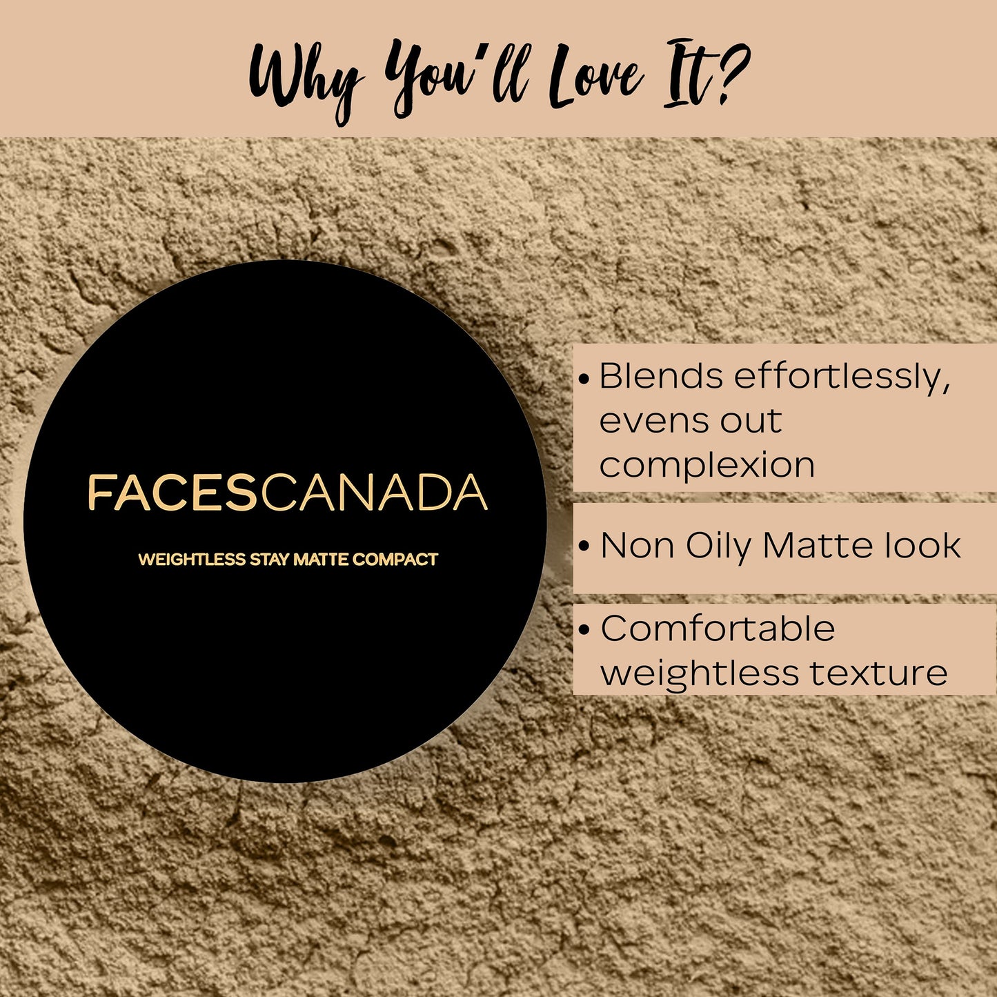 Faces Canada Weightless Stay Matte Compact Vitamin E & Shea Butter, Spf 20 Natural 02, 9 g & Faces Canada Weightless Matte Finish Foundation Mini 18 ml, Ivory 01, 1 count 