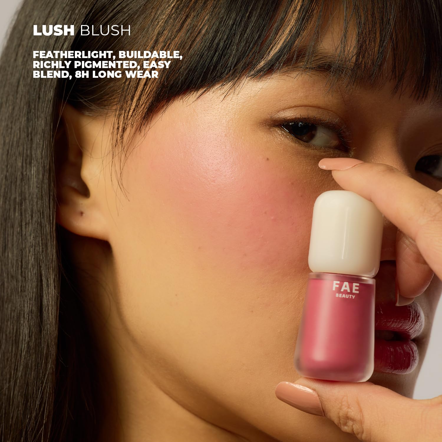 Fae Beauty Liquid Lush Blush (5.5ml) | Featherlight, Easy Blend Formula with a Seamless, Serum Like Finish | 8hr Long Wear | Rich, Buildable Pigment | Formulated with a Bloom Blend of Hibiscus, Magnolia and Chamomile Extracts - Wifey SaumyasStore