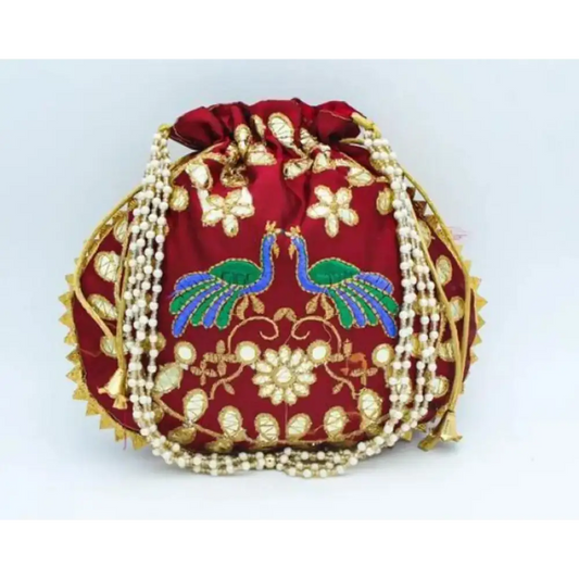 Fancy Embroidered Potli Bag For Women 