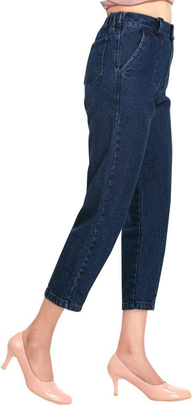 Fancy Mom Fit Jeans For Women's 