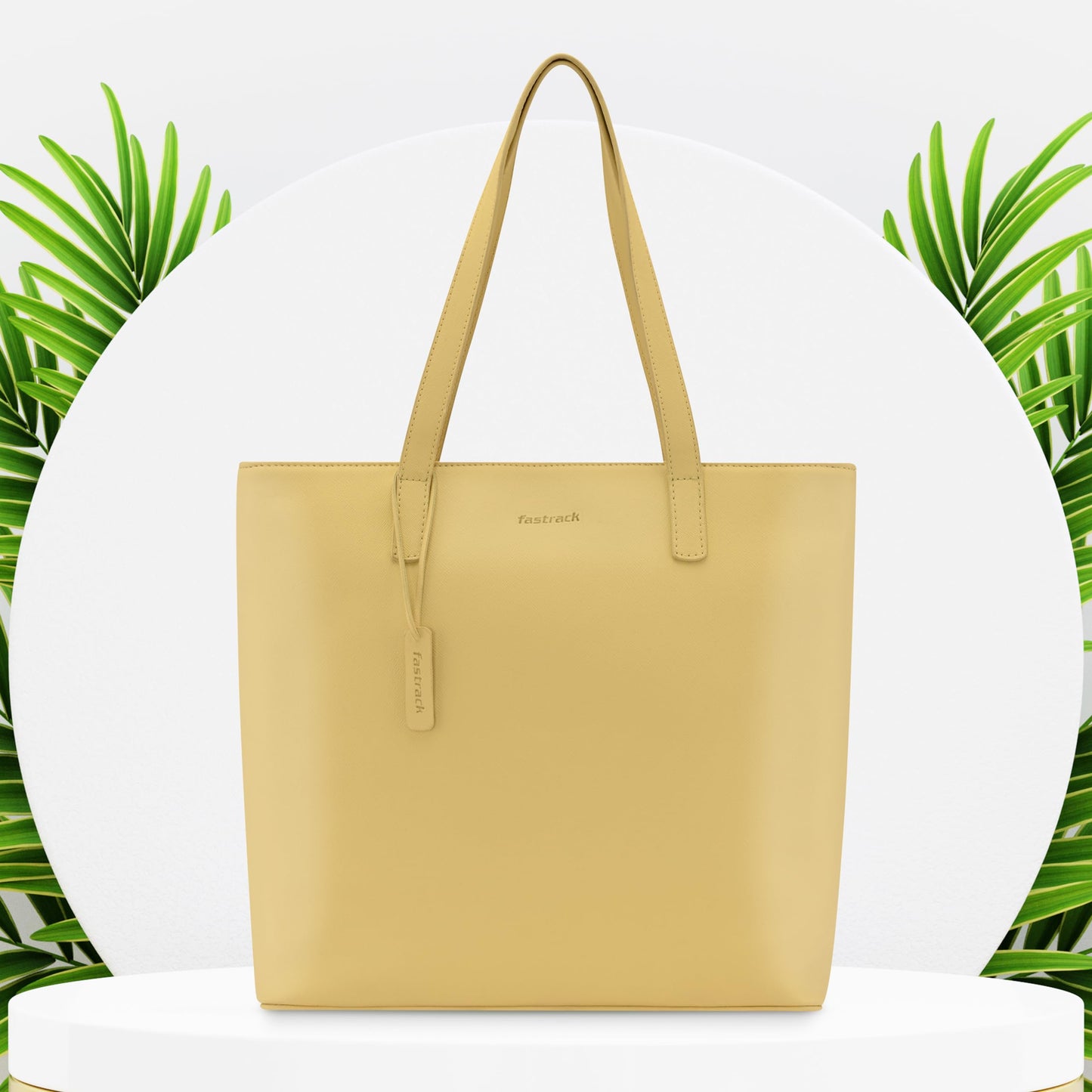 Fastrack Butter Yellow Work Tote Bag for Women 