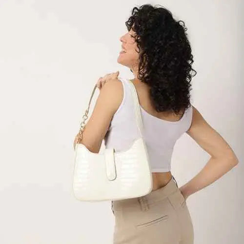 Fastrack Casual Shoulder Bag with Top Zipper Closure for Girls, Medium Size with Internal Zipper Pocket, Made with Premium Faux Leather, Versatile and Durable Design SaumyasStore