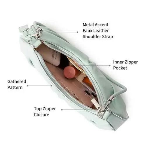 Fastrack Casual Shoulder Bag with Top Zipper Closure for Girls, Small Size with Internal Zipper, Made with Premium Faux Leather, Versatile and Durable Design SaumyasStore