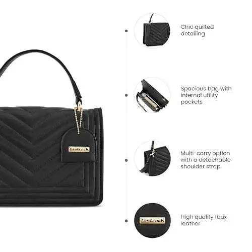 Fastrack Casual Shoulder Bag with Zipper and Magnet Closure for Girls, Medium Size with Internal Zipper Pocket, Made with Premium Faux Leather SaumyasStore