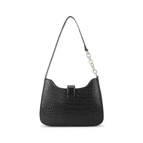 Fastrack Casual Shoulder Bag with Zipper and Magnetic Button for Girls, Medium Size with Internal Zipper, Made with Premium Faux Leather, Versatile and Durable Design SaumyasStore