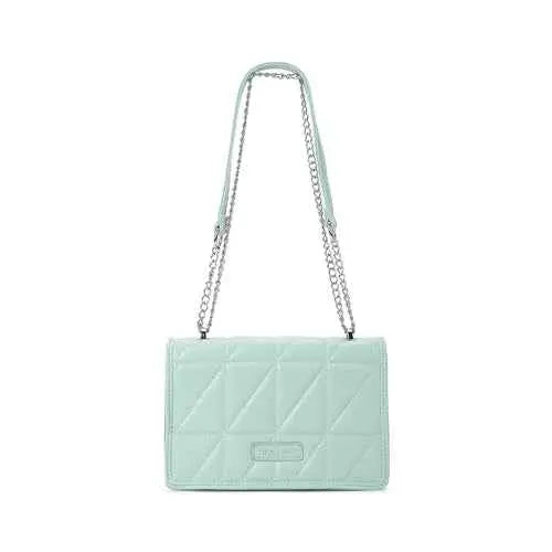 Fastrack Casual Sling Bag with Magnet Button Closure for Girls, Small Size with Internal Organiser, Handheld Design and Metal Chain Sling SaumyasStore