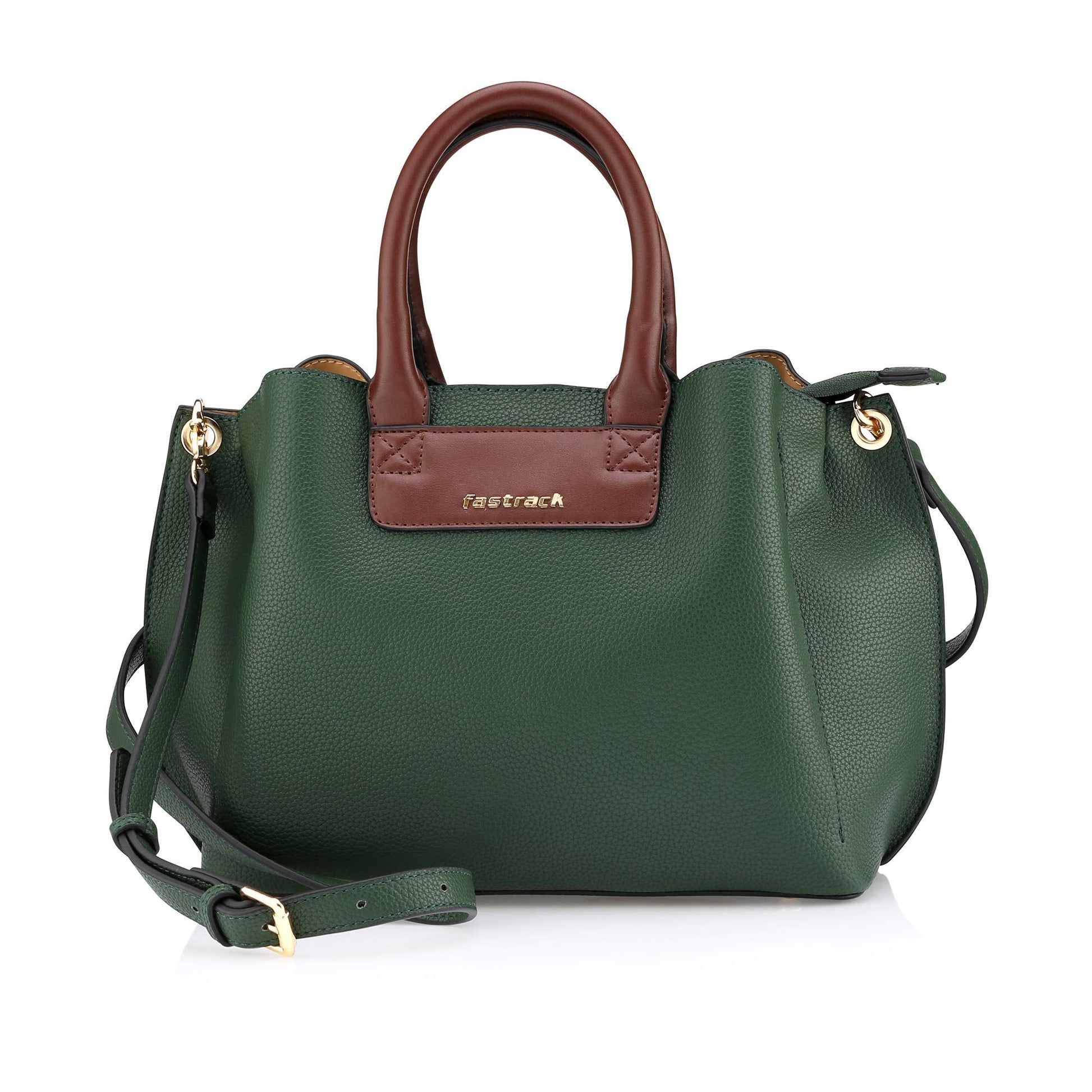 Fastrack Forest Green Structured Satchel Bag For Women 