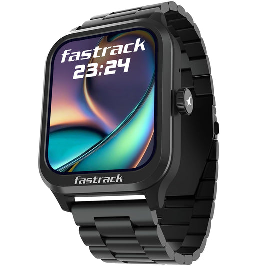 Fastrack Limitless FS2 Classic Smart Watch, 1.83” TFT Display, 240 * 284 Pixel Resolution, SingleSync BT Calling, AI Voice Assistant, 100+ Sports Modes & Smartwatch Faces, IP68 (Black) SaumyasStore