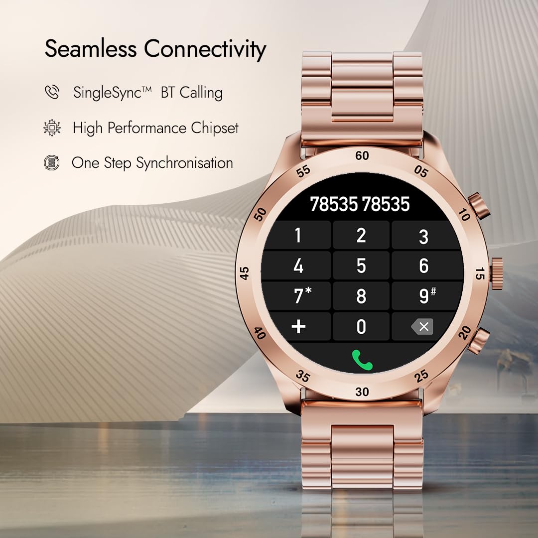 Fastrack Magnus FX2 Smart Watch, 3.35 CM TFT Display, Functional Crown, SingleSync BT Calling,AI Voice Assistant, DND & Power Saving Mode, 650 Nits, 100+ Sports Mode & Smartwatch Faces, IP67 (Sliver) SaumyasStore