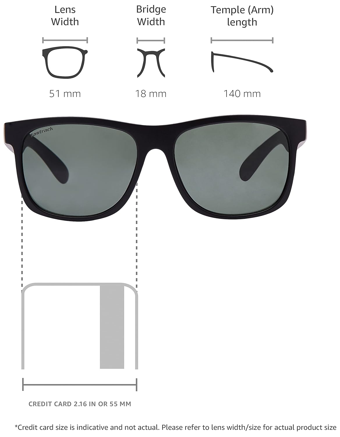 Fastrack Men Square non polarization Sunglasses (Green ) 