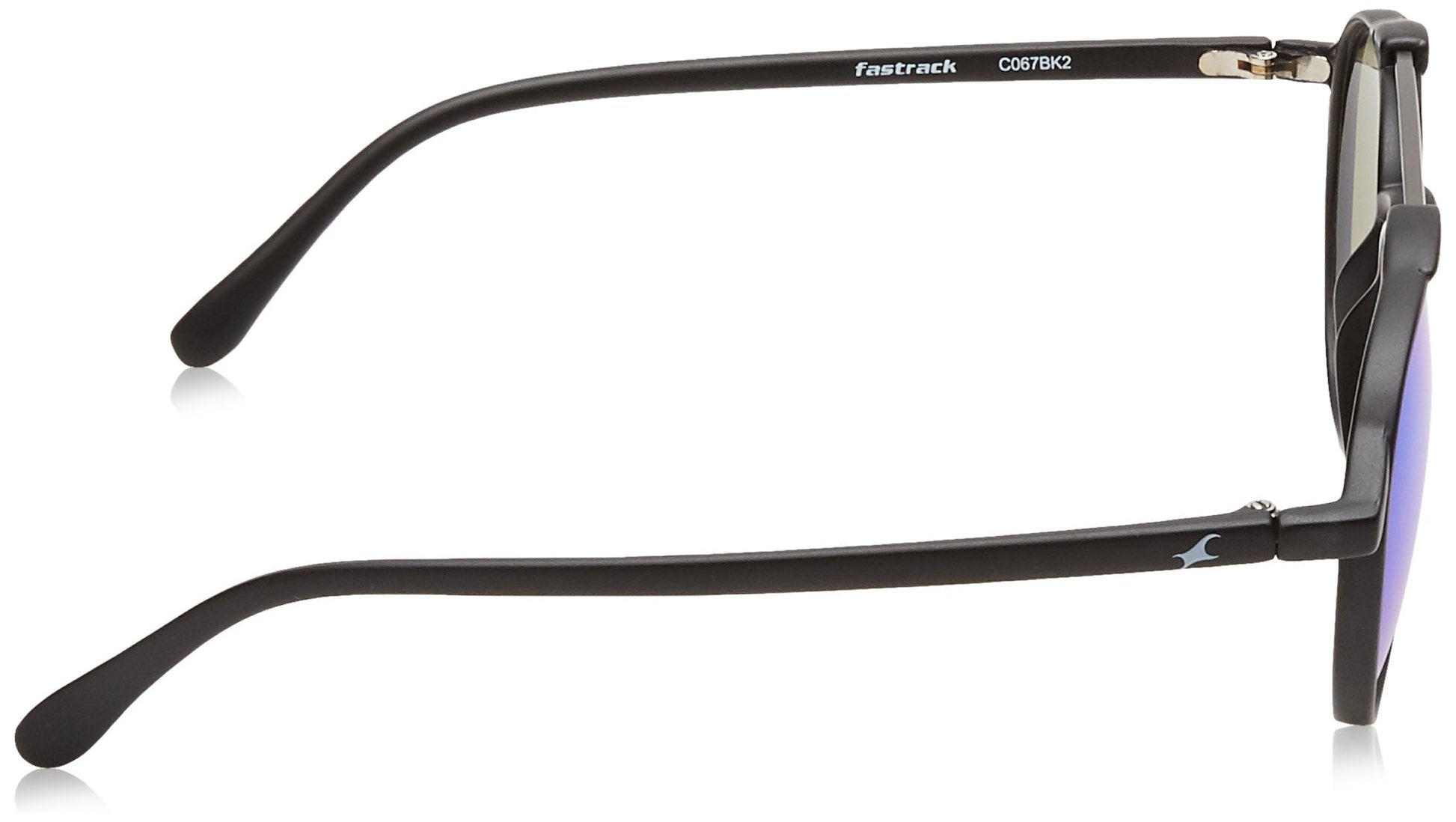 Fastrack Men's 100% UV protected Black Lens Round Sunglasses 