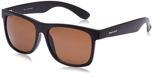 Fastrack Men's 100% UV protected Brown Lens Square Sunglasses 